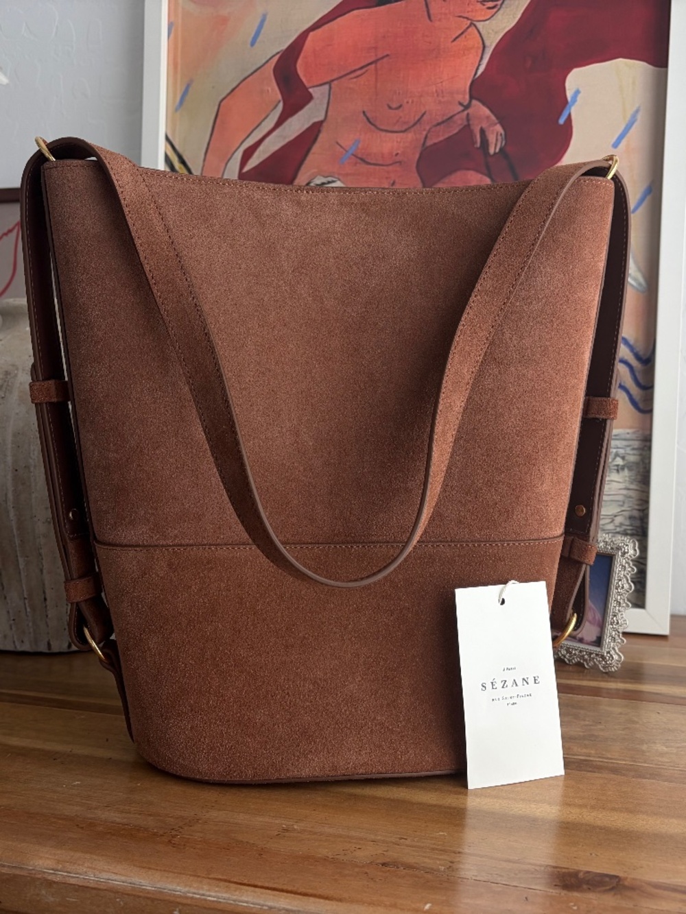 Sézane Gary Maxi Bag in Choco